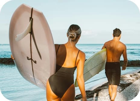 Beachfront retreat villa with a pool and palm garden